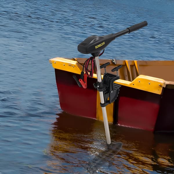 Elektrisk trollingmotor, justerbar hastighet, lättviktsdesign,svart