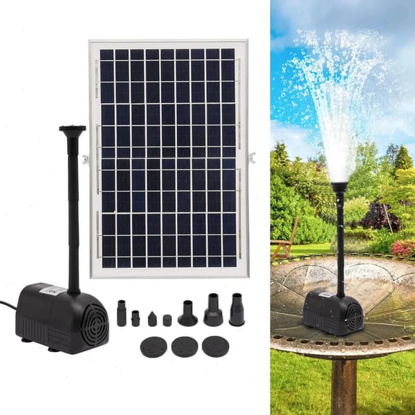 Solvandpumpe, Høj Effektivitet, Holdbart Design,Sort