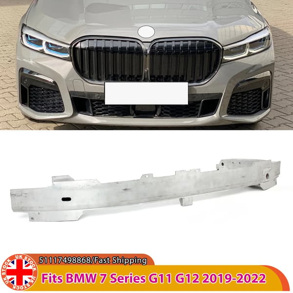 Front Bumper Forstærkningsstang, Direkte Erstatning, Holdbart Aluminiumlegering,1pcs