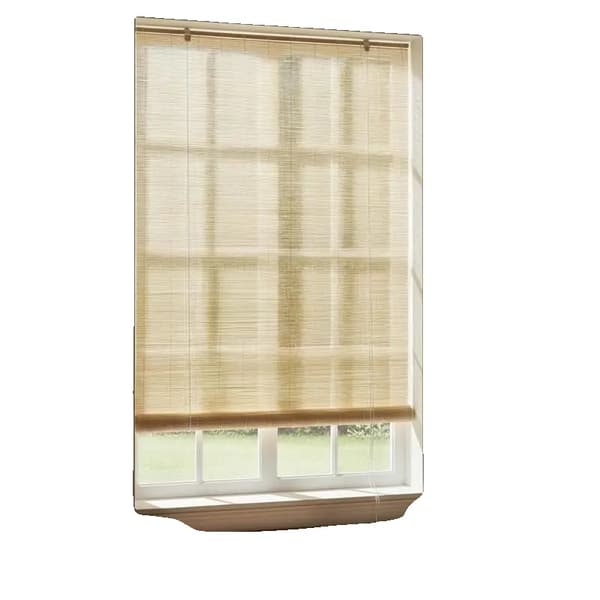 Bambu Rullgardin, Naturligt Utseende, Lätt Installation,Beige