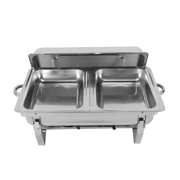 Chafing Dish, Rustfrit Stål Konstruktion, 7,5L Kapacitet,Sølv