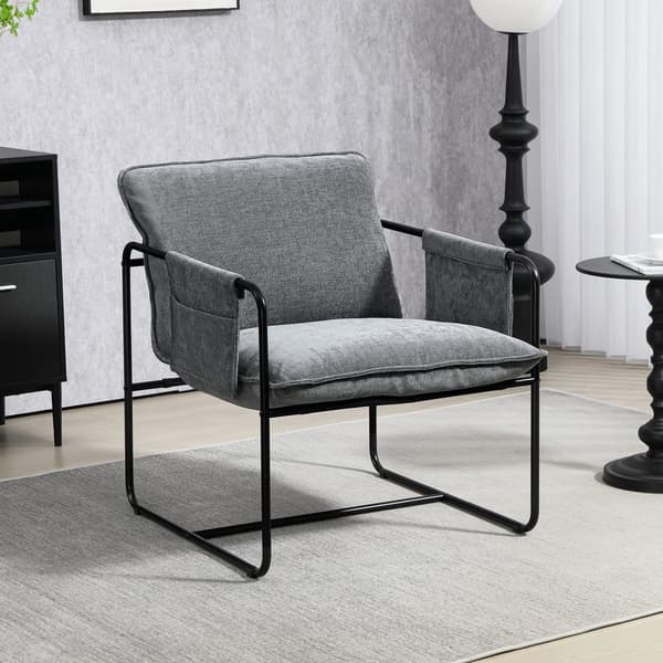 Stue Stol, Høj Vægtkapacitet, Stilfuldt Design,grå
