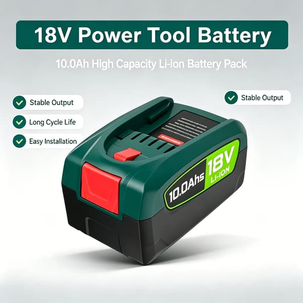 Uppladdningsbart Batteripaket, 10000mAh Kapacitet, 18V Spänning,2st-10.0AH