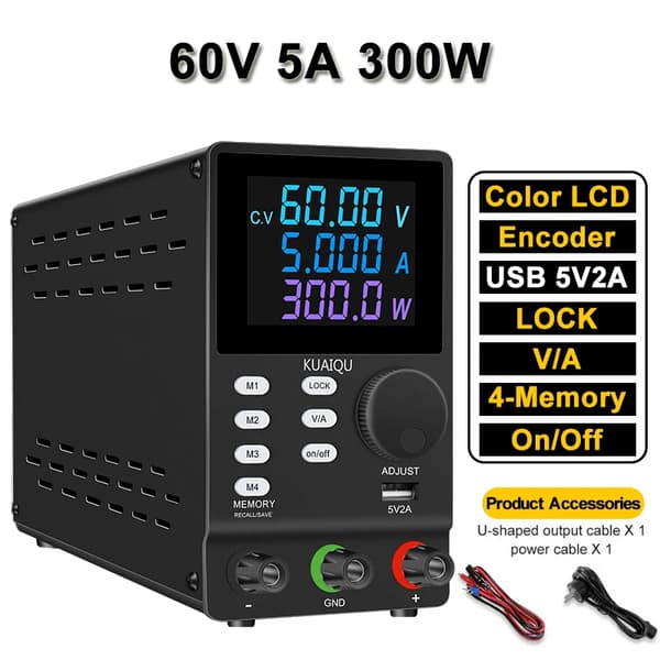 DC-strömförsörjning, justerbar spänning, precisionskontroll,AC 220V EU Plug-c, SPPS605D 60V 5A