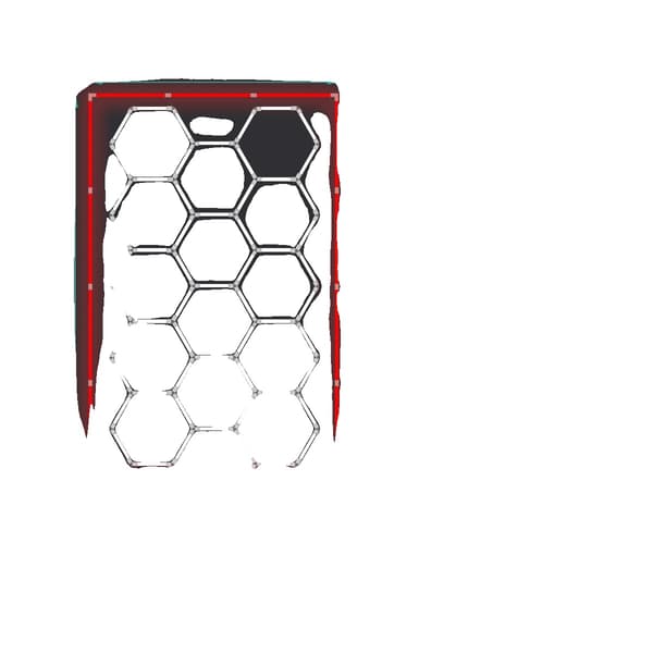 LED Garage Lys, Hexagonal Design, Høj Lumen Udgivelse,Rød kantramme