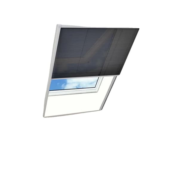 Plisseret insektnet, aluminium, magnetisk lukning,Sort