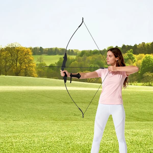 Recurve Båge Set, Komplett Nybörjarkit, Hållbara Material,svart