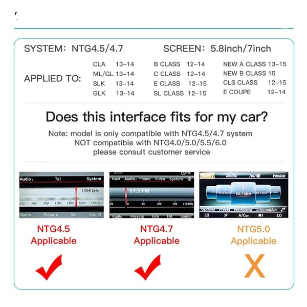 Trådlös CarPlay-adapter, Android Auto, spegellänkfunktionalitet,NTG4.5 4.7