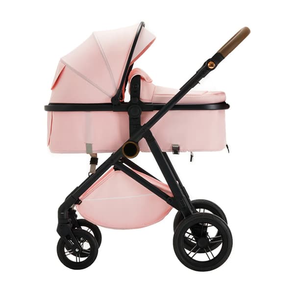 Barnvagn, 2-i-1 Mångsidigt System, Hög Landskapsdesign,rosa