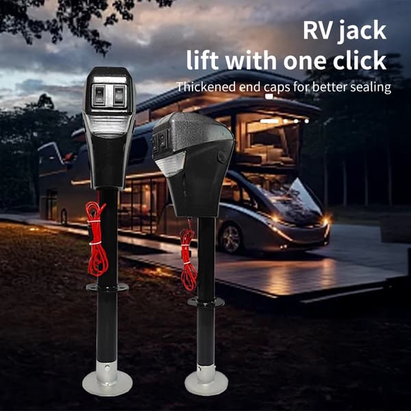Elektrisk Trailer Jack, 3500 lbs Kapacitet, 12V Strøm,sort