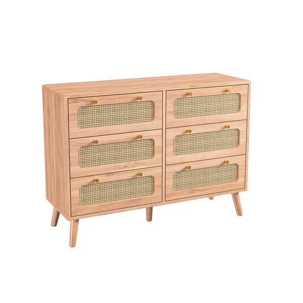 Kommode, Minimalistisk Moderne Design, God Opbevaringsplads,6 Skuffer-100×34×73cm