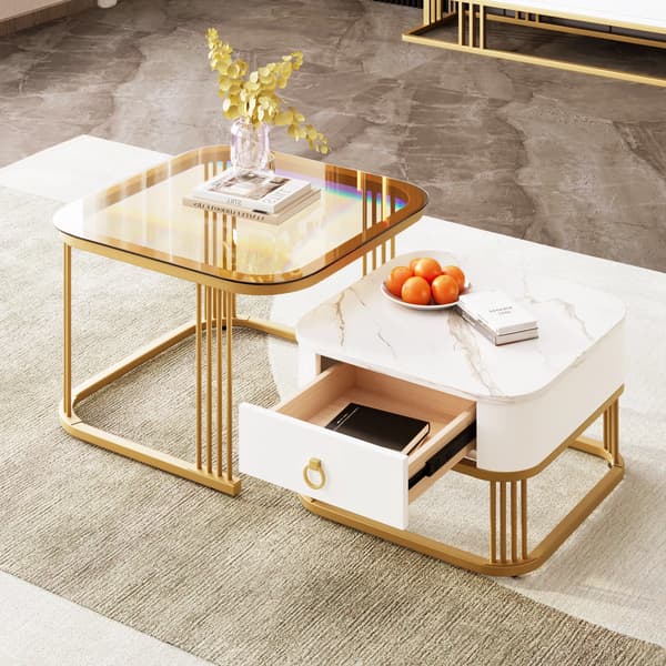 Kaffebord, Stabelbart Design, Funktionel Opbevaring,Kaffebord