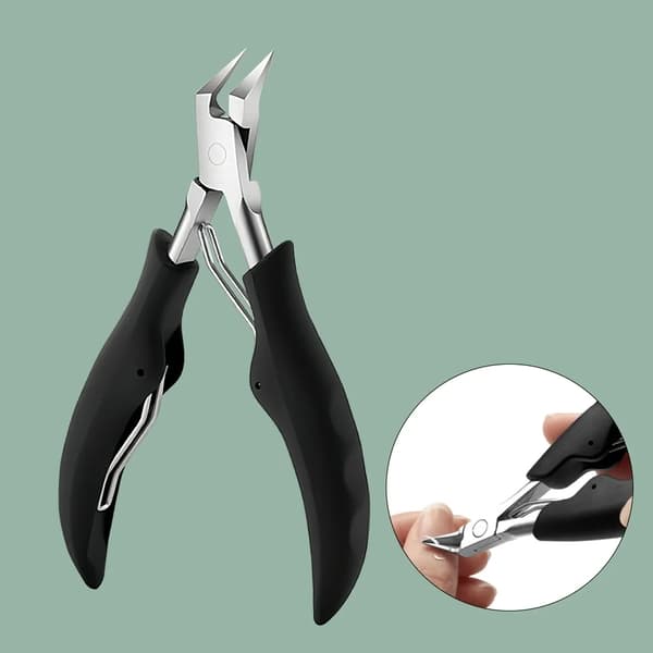 Negleplejeværktøjer, Ergonomisk Design, Holdbart Rustfrit Stål,Sort D