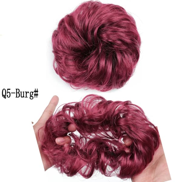Syntetisk Lockig Chignon, Elastisk Band, Lätt att Använda,BUGR