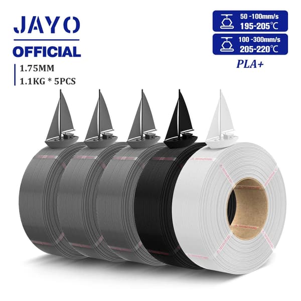 3D-printer filament, PLA Plus, miljøvenligt design,PLA p 3GY BK WT