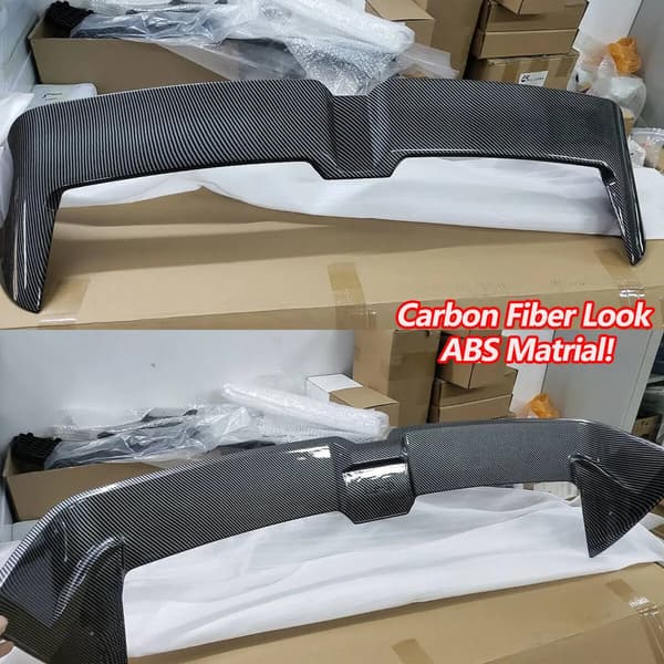 Spoiler, ABS-materiale, Nem installation,Kulfiberlook