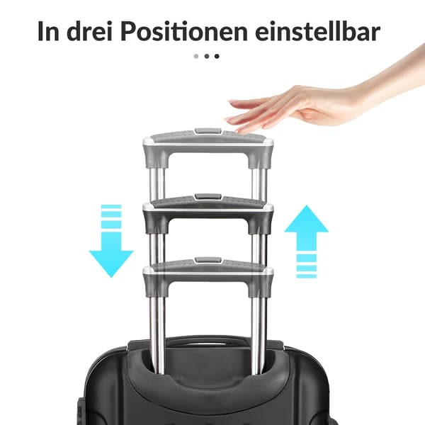 Resväskeset, Slitstarkt ABS-material, TSA-godkänt Lås, svart