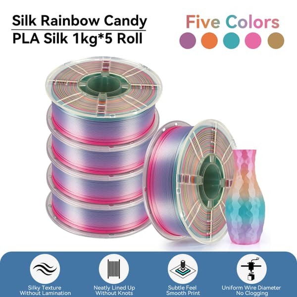 3D-printer filament, PLA-material, multicolor gradient,Stil C 10KG