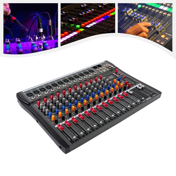 Lydmixer, 12 kanaler, USB- og Bluetooth-forbindelse,sort