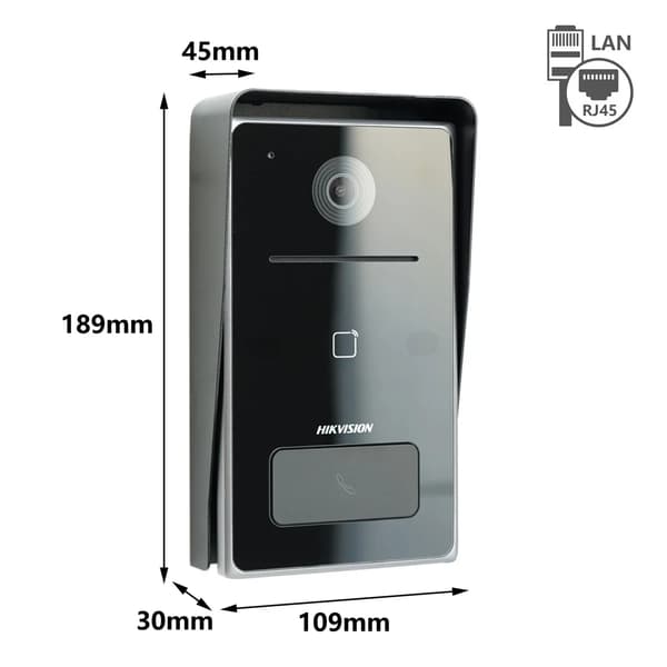 Intercom-system, HD-video, tovejrs lyd,PoE KIT Regncover
