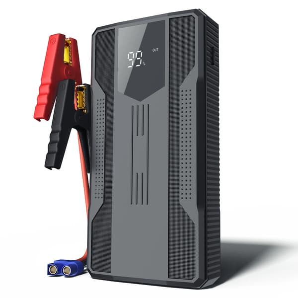 Bil Jump Starter, 12000mAh Kapacitet, 400A Spidstrøm,SORT R23S
