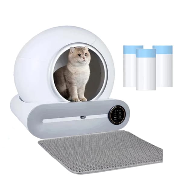 Kattlåda, Automatisk Rengöring, Smart Sensor Teknik,APP Kontroll