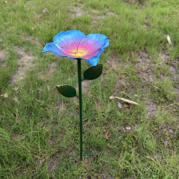 Bier Vandbeholder, Unik Blomsterdesign, Holdbar Metal Konstruktion,Lys blå