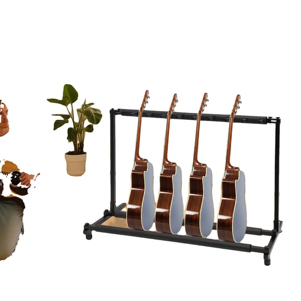 Gitarrställ, rymmer 9 gitarrer, fristående design,svart