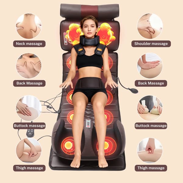Massagemadras, Viberende Varmefunktion, Fuld Krops Smerte Lindring,EU stik