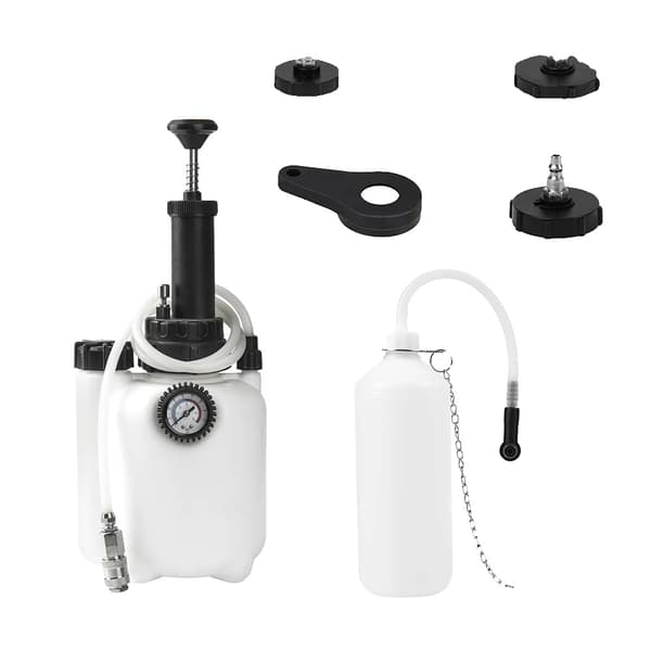 Bromsvätska Bleeder Kit, 3L Tryckkapacitet, 1L Påfyllningsflaska,VIT