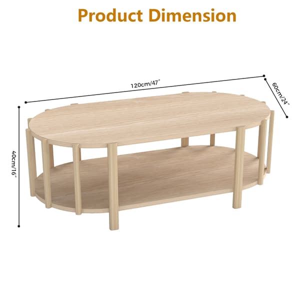 Cafébord, Medium Density Fiberboard, Oval Form, Integreret Opbevaring, Moderne Design, Nem Samling