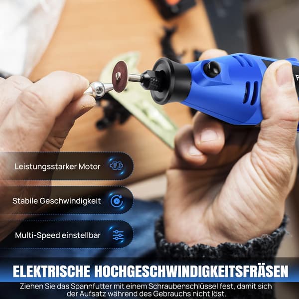 Rotationsverktyg, 252 Tillbehör, Variabel Hastighetskontroll,Sladdad roterande multiverktyg med 252 tillbehör