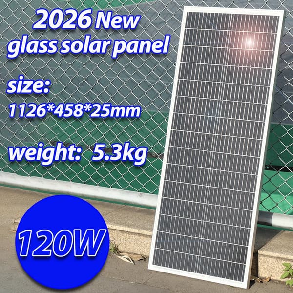 Solpanel, Monokristallint Material, Hög Effektivitet,120W 1126x458mm