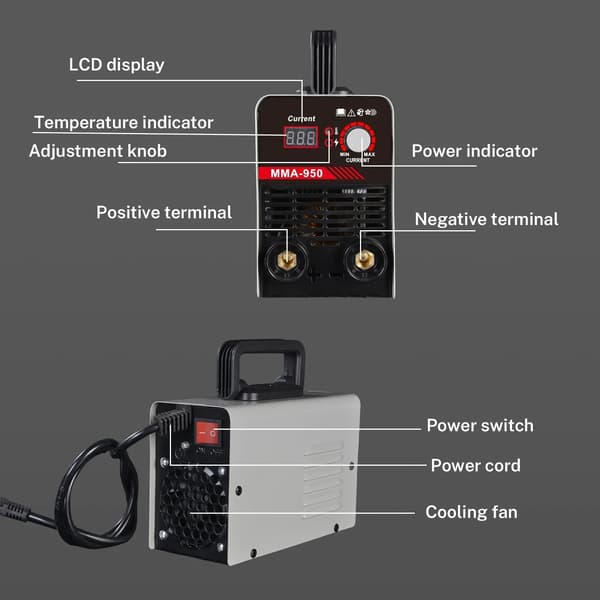 Inverter Svetsare, Justerbar Ström, LED Digital Display,SILVER