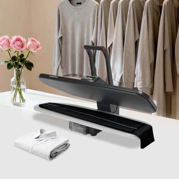Ångpressmaskin, 5 tyginställningar, LCD-display,svart