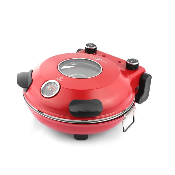 Elektrisk Pizza Maker, 1200W Effekt, 5 Temperaturniveauer,sort