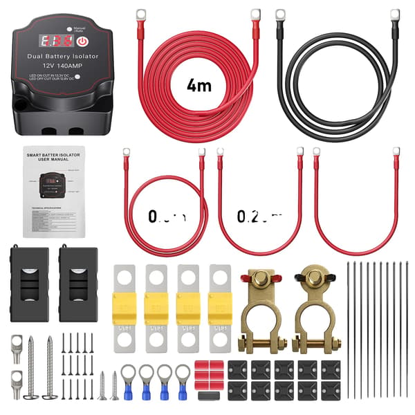 Split Charge Relay Kit, Vattentät Design, Dubbel Läge Drift,färgglad