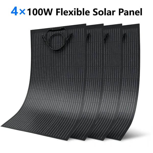 Solpanel, Fleksibelt Design, Høj Effektivitet,Fleksibel 4PCS-100W