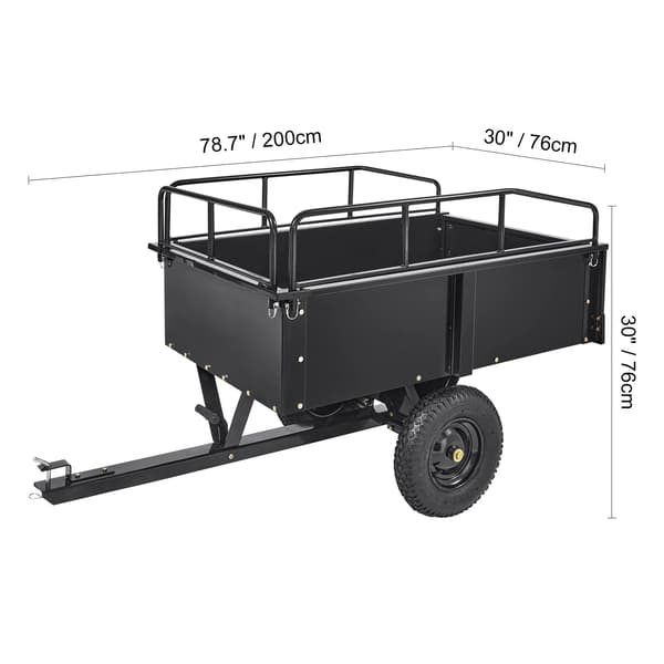 ATV Tömningstrailer, Hög Kapacitet, Användarvänlig Design,12CuFt