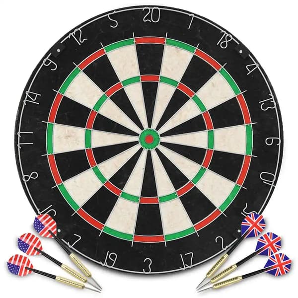 Dartskive, Sisalfibre, Standardstørrelse,sort