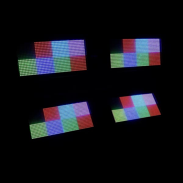 Scenebelysningseffekt, RGB Dynamisk Strobe, Alsidige Kontrolkanaler,2pcs