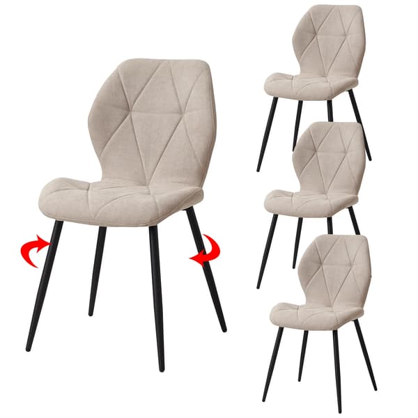 Matstolar, Polstrad Sits, Minimalistisk Design,Beige