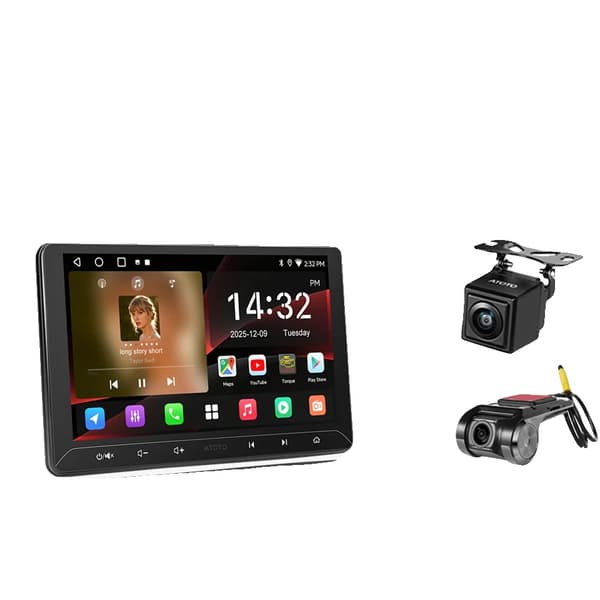 Bilstereo, smartphone-integration, navigationssystem, kompatibel med Ford,med kamera DVR