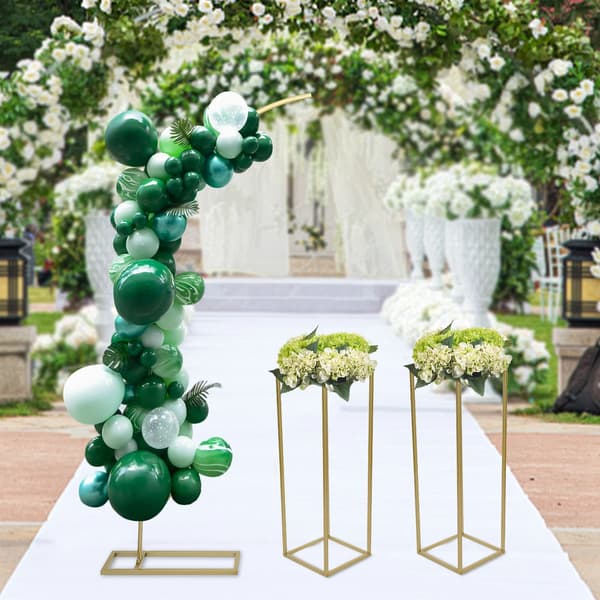 Båghållare, rektangulära blomsterställ, hållbar design, Guld, M
