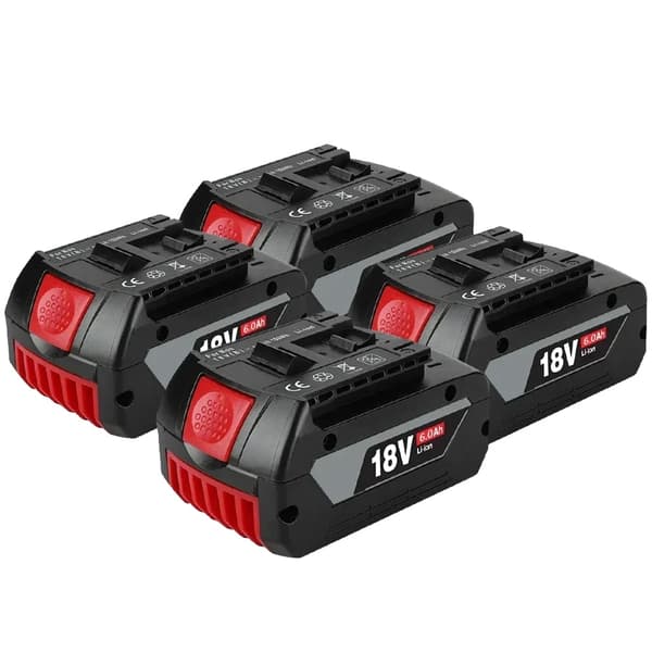 Batteri, 18V, 6000mAh kapacitet,4stk batteri 6.0AH