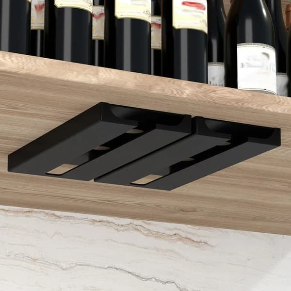 Glasholder, Vandtæt Design, Pladsbesparende Opbevaring,2stk sort