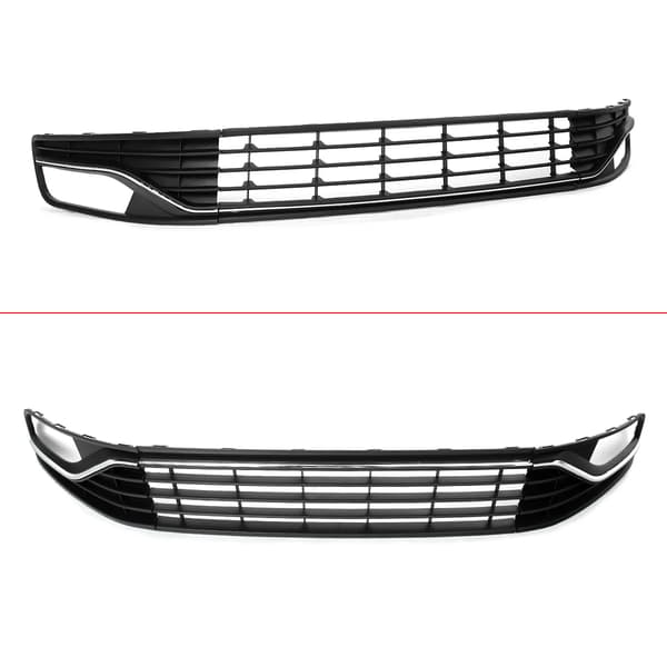 Frontbumpergrill, Holdbart Plastik, Racing-inspireret Design,3stk sæt