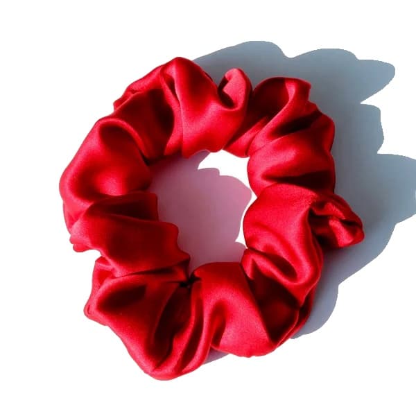 Hårbånd, 100% Mulberry Silke, Holdbare og Bløde,3.5cm Vinrød