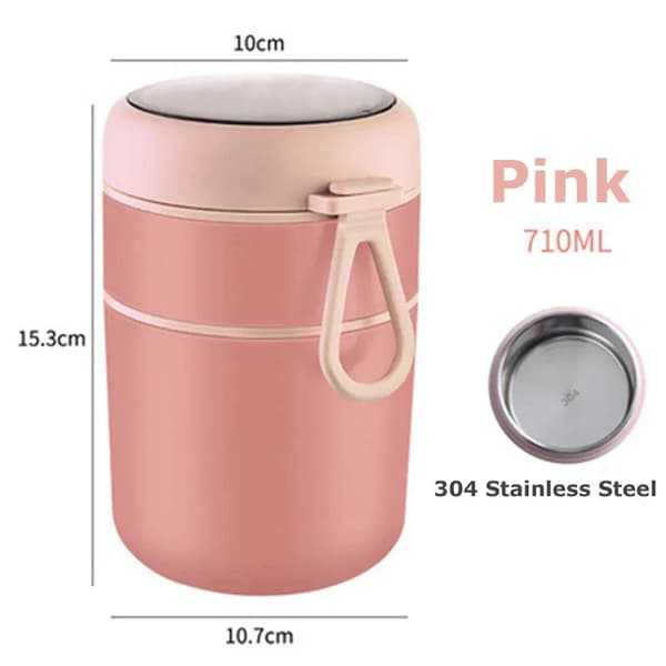Mattermos, Isolerad Design, Läcksäker Konstruktion,Rosa710ml