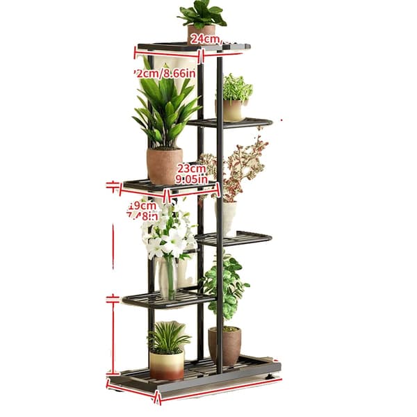 Plantebord, 8 niveauer, robust metaldesign,6-sort